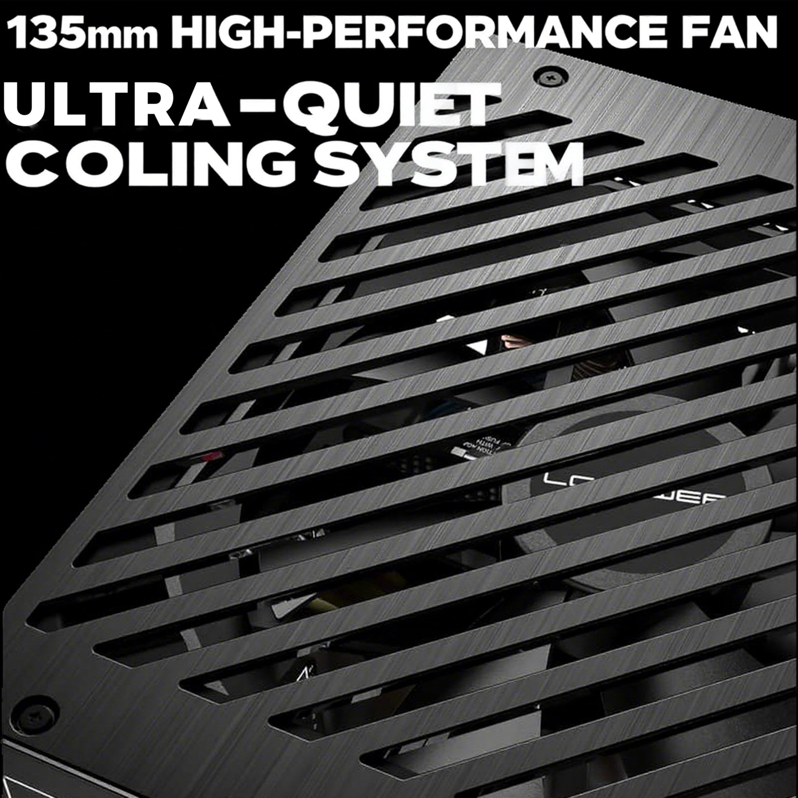 LC-POWER LC850P2 V3.1 850W Alimentatore PC ATX 3.1 per PC da gioco con 80 Plus Platinum, ventola da 135 mm e 10 anni di garanzia