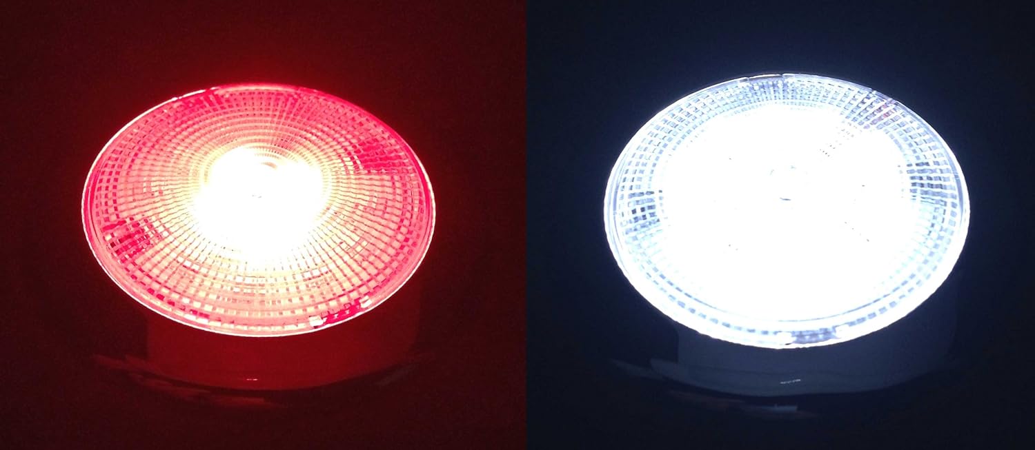 Pactrade Marine Boat LED Bright Slim Ceiling Light Stainless Steel, White/Red