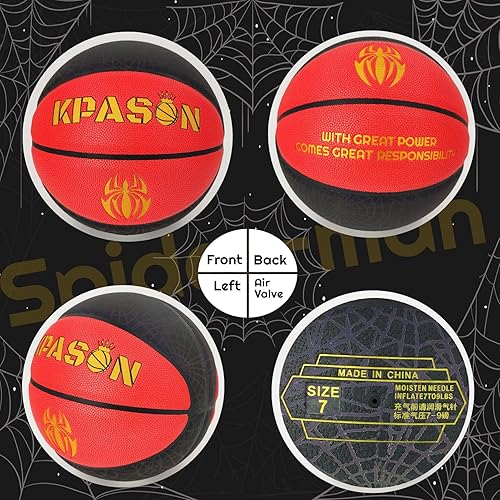 Miniatura 5 de KPASON Baloncesto, baloncesto holográfico tamaño 5 (27.5 pulgadas) y tamaño 6 (28.5 pulgadas) y tamaño 7 (29.5 pulgadas) para niños y adultos,
