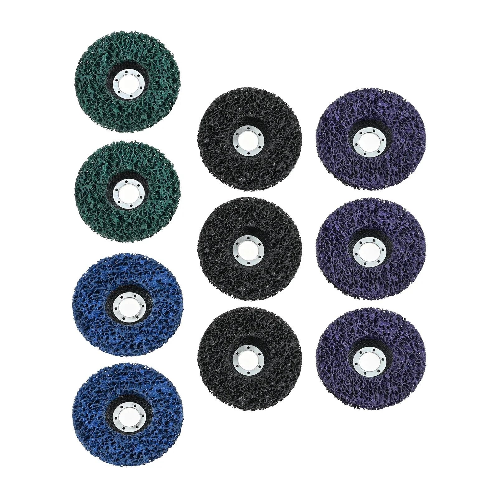 Discos de tira pintura para amoladora angular, removedor óxido, pelado superficies madera y Metal, molienda rápida, 4/4, 5 pulgadas, 10 Uds(115mm)