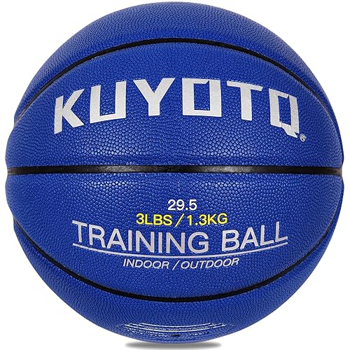 KUYOTQ 3LBS/3.3LBS/2.2LBS Weighted Heavy Training Basketball 29.5/28.5" in and Outdoor