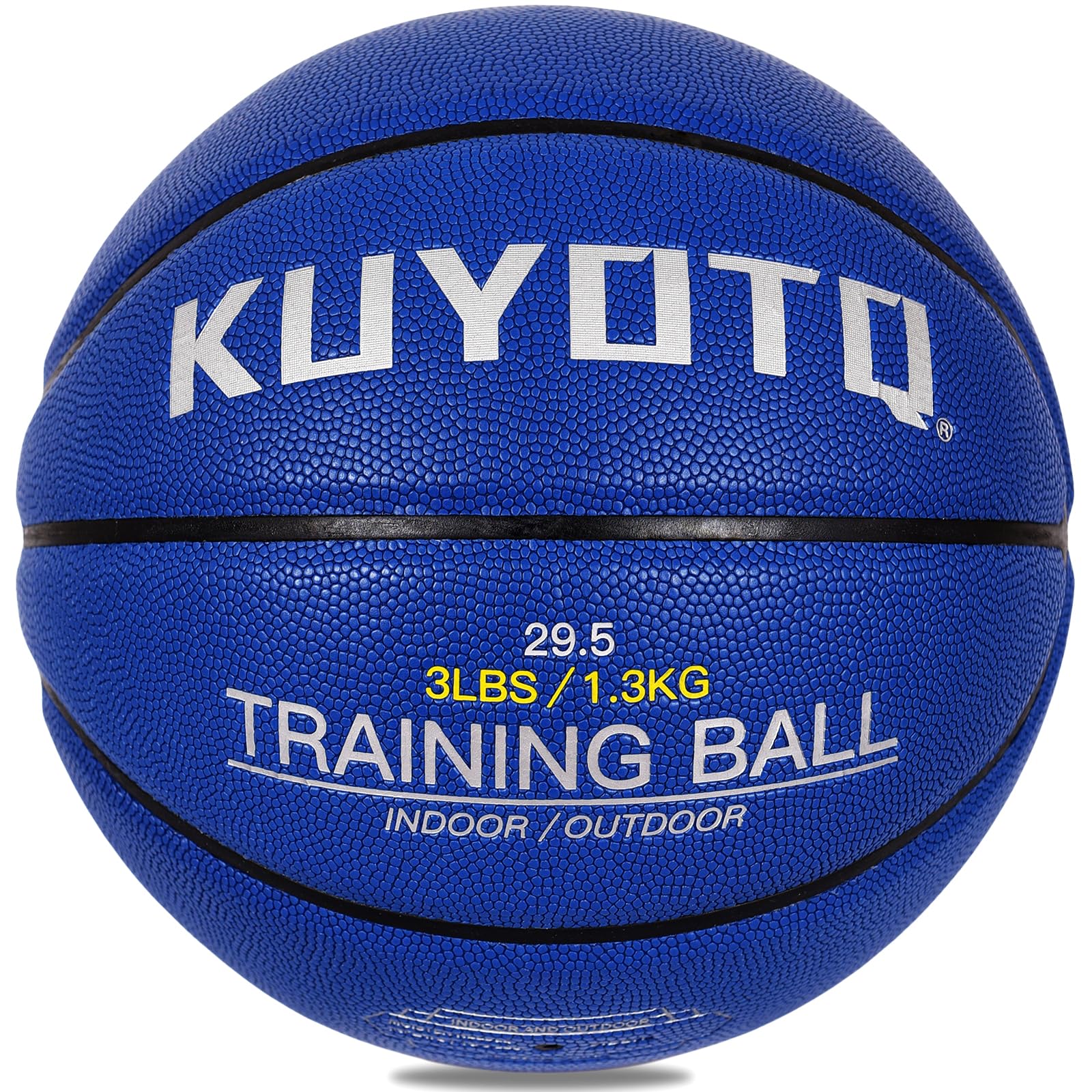 KUYOTQ 3LBS 29.5" Weighted Training Basketball Size 7 Composite Indoor Outdoor Heavy Training Basketball 29.5" for Improving Ball Handling Dribbling Passing and Rebounding Skill