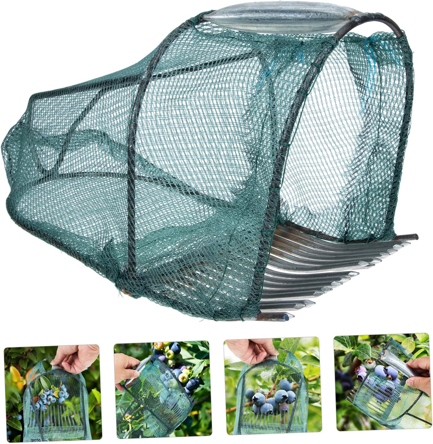 Blueberry Picker Tool Handle Ergonomic Berry Picking Device for Efficient Blueberry Harvesting Lightweight Fruit Picker Basket for Garden and Orchard Use