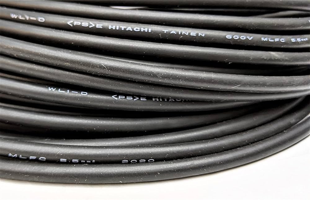 Amazon | 日立金属 MLFC(WL-1) 5.5sq 難燃ポリフレックス電線 【1m単位