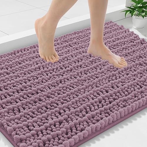 Miniatura 61 de Smiry Alfombras de Baño 24 x 16 pulgadas, Tapetes de Baño de Chenilla Extra Suaves y Absorbentes, Respaldo de Goma Antideslizante, Lavable a Azul