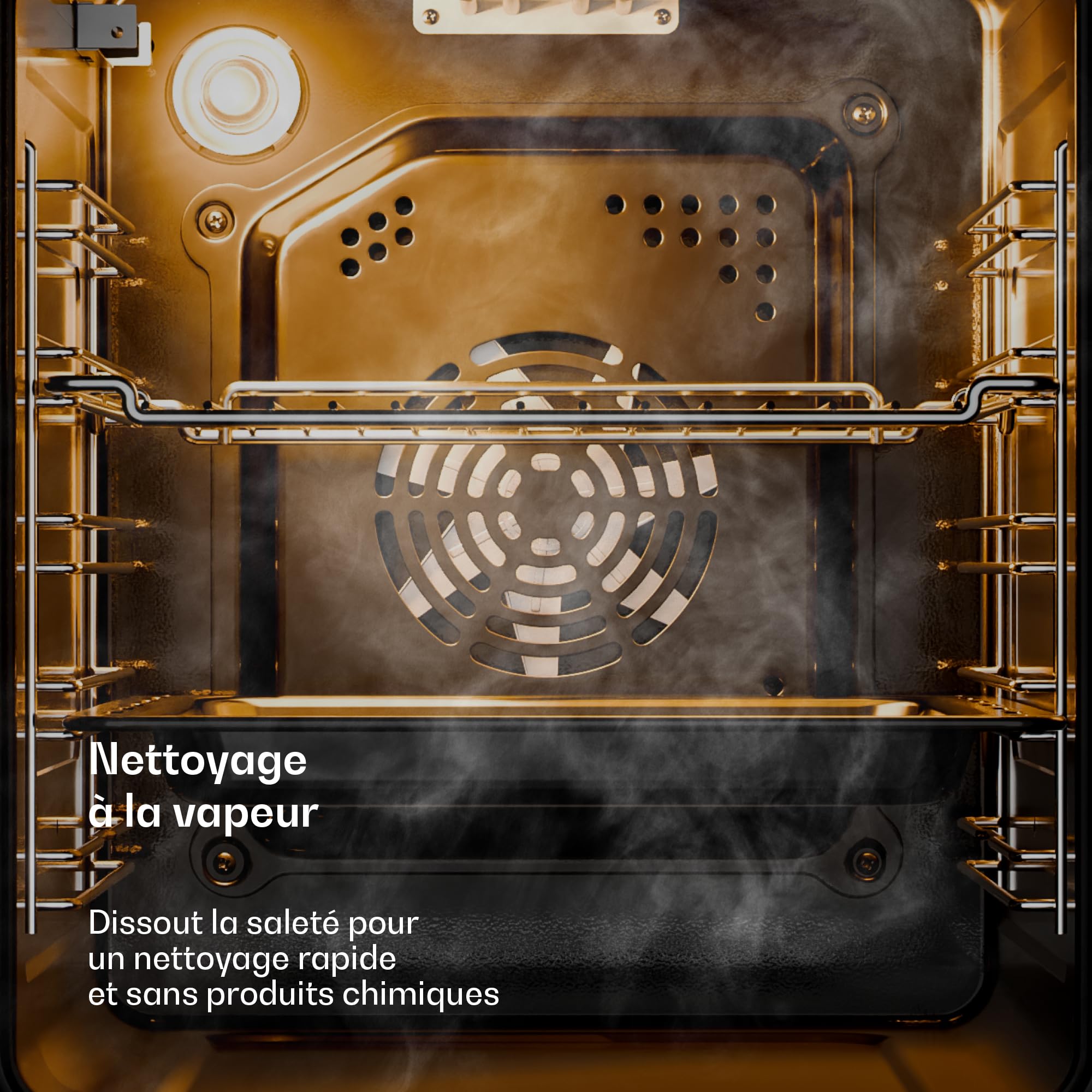 Klarstein Verosteel Four Encastrable 45 cm - 49L, 8 Modes, Classe A, Nettoyage Facile, Commande Rotative, Porte Double Vitrage, Four Électrique Encastrable Inox & Verre Noir