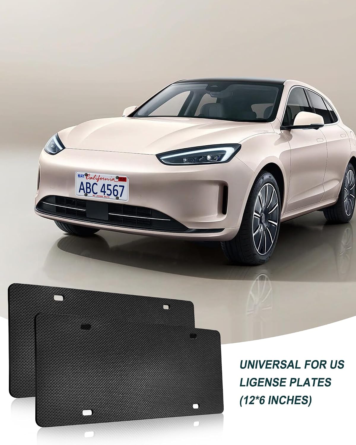 Anti Rattle License Plate Pads 2 Pack, EVA Foam Padding Sound Deadening | License Plate Rattle Stop Vibration Dampener, Shockproof Padding for Noise Reduction, Universal Fit 12x6" US Cars/SUVs