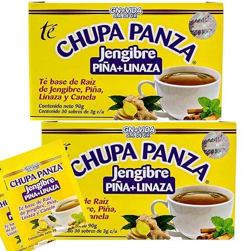 Tea CHUPA Panza, raĂz de ONGINGER a base de tĂ©, piña, linaza y canela (30 bolsas de tĂ©/0.10 oz cada una) Tea CHUPA Panza, raĂz de ONGINGER a base de tĂ©, piña, linaza y canela (30 bolsas de tĂ©/0.10 oz cada una)