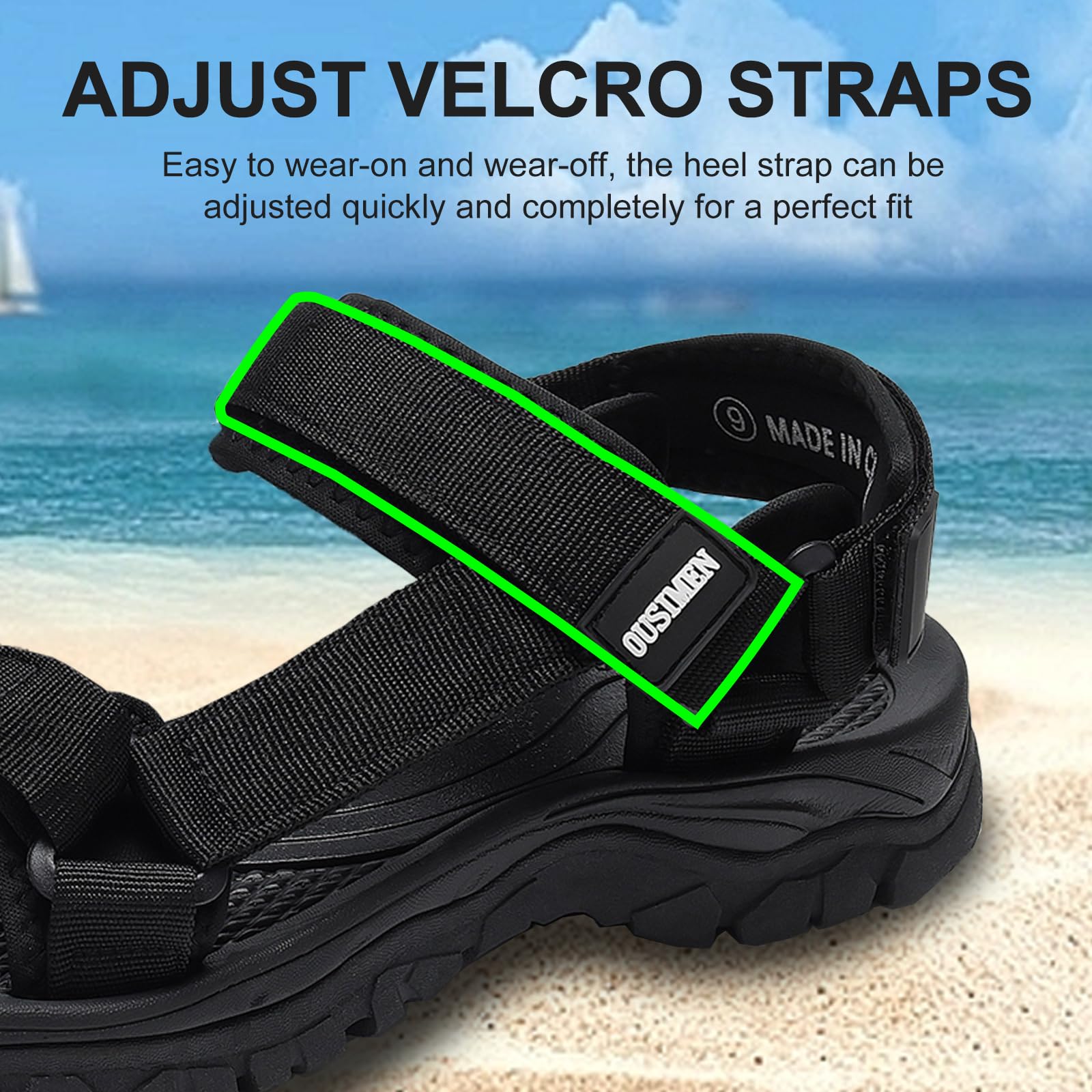 SYKT Sandales Trekking Homme Randonnée Plage Sport Léger