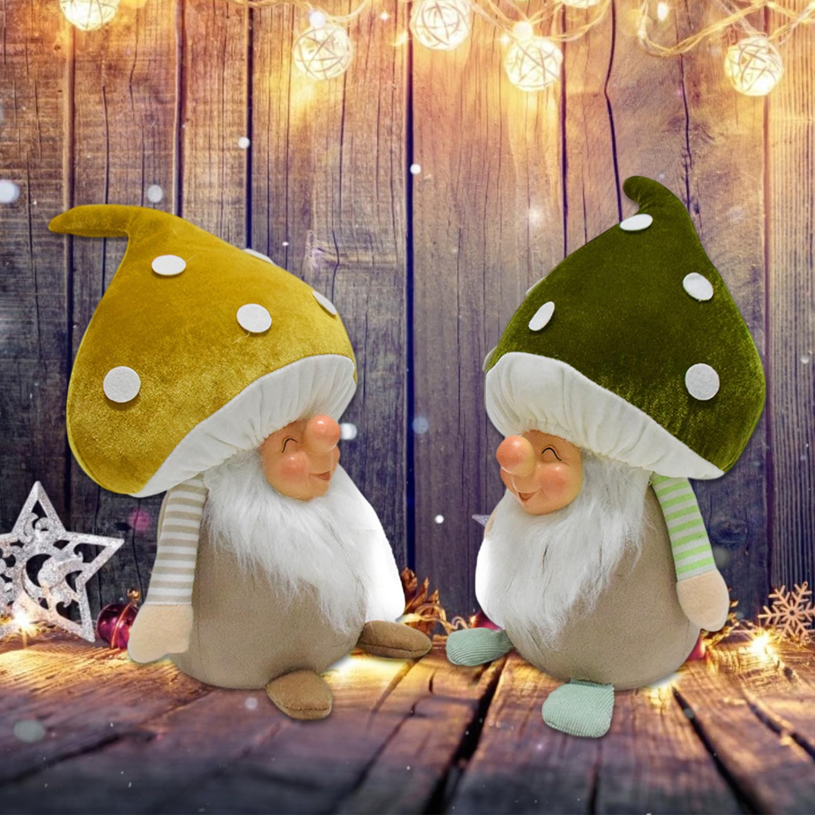 Nains de Noël doux et robustes faits à la main - Décoration pour festival, décoration d'intérieur
