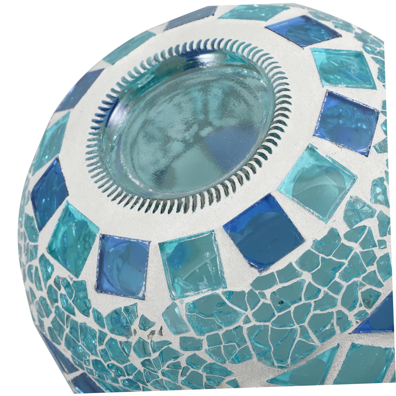 Luce Solare LED Decorativa per Esterni Giardino e Cortile Lampada da Prato Solare a Batteria Effetto Artistico in Vetro Blu