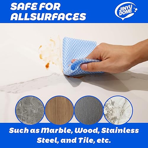 Miniatura 4 de Paños de limpieza desechables de cocina, paños reutilizables para cocina, baño, limpieza del hogar (azul, paquete de 100 unidades)