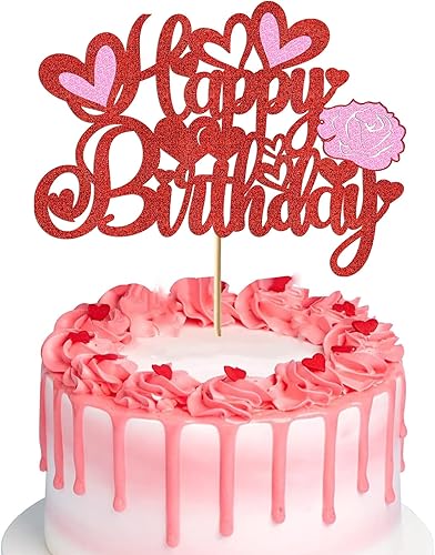 Miniatura 2 de Decoración para tartas de cumpleaños para el día de San Valentín, decoración para tartas de cumpleaños de corazón para niños y niñas, suministros de