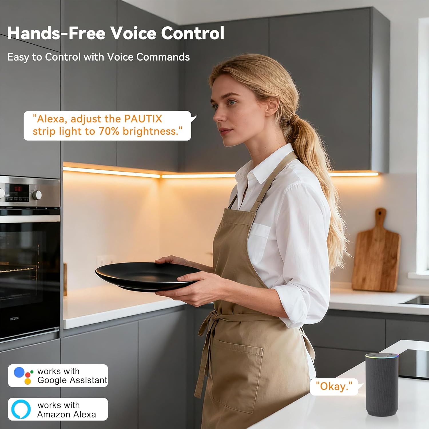 PAUTIX RF WiFi Smart Remote Dimmer for Single Color LED Strip Lights,Compatible with Alexa and Google,14-Key Wireless Remote,DC 12-24V Controller for 3528/2835/5050/COB LED Strip Light - Image 2