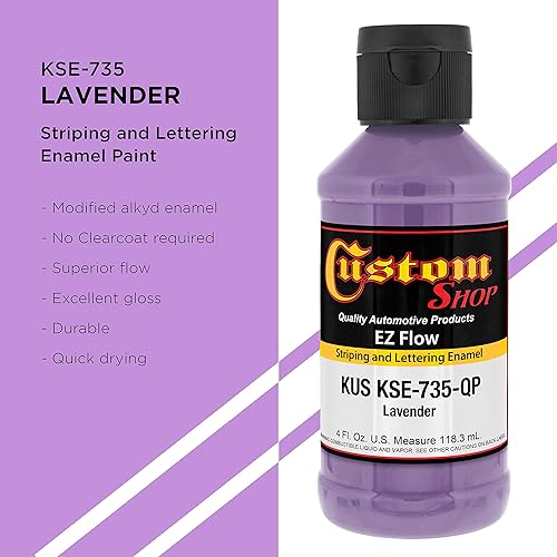 Vista 73 de Custom Shop KSE757-QP Triple Black - Pintura esmaltada EZ Flow a rayas y letras – 4 onzas