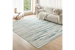 OMERAI Teal Green and Blue 5x7 Area Rug Rug for Bedroom