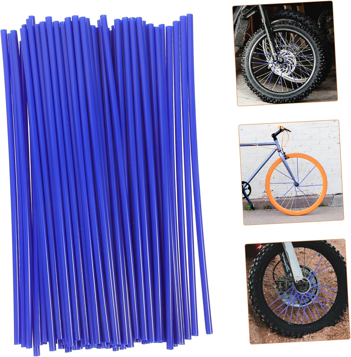 72Pcs Rim Protectors for Motorcycles Mountain Bikes Durable Covers for Spokes Reflective Design for Enhanced Safety Decoration Fit