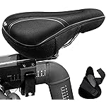 X WING Gel Padded Bike Seat Cover fits Peloton, Peloton Bike+, City, Road & Mountain, Bike Seat Cushion Comfort for Men and Women, Soft Bicycle Seat Cover with Cross-Stitch Velcro Straps