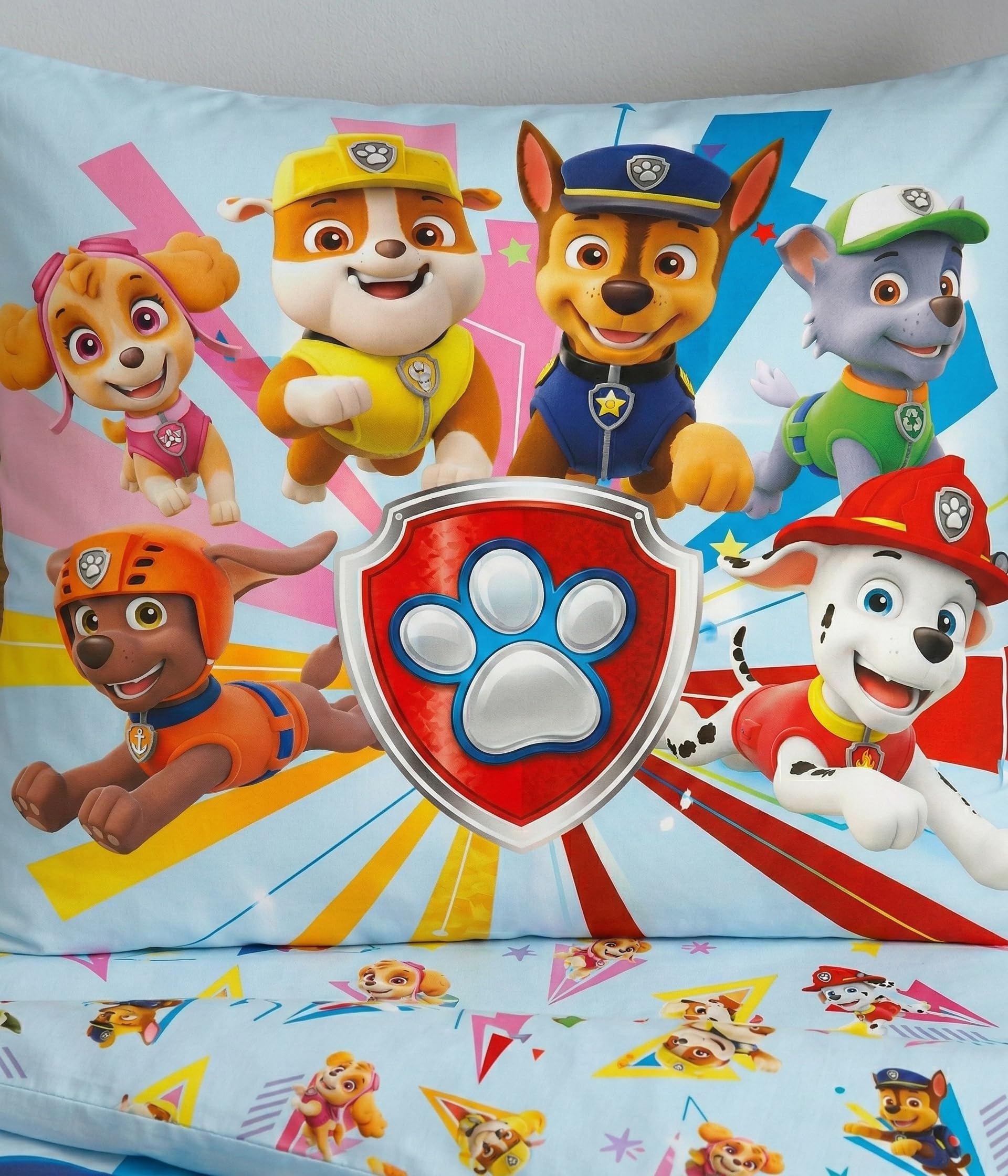 Paw Patrol 3 Piezas Funda Nórdica Cama 90 140x200 + Funda + Bajera | Funda nórdica + bajera 90x190 | Microfibra Oeko-Tex secado rápido | Nickelodeon | 3-8 | Regalo | Lavable a máquina