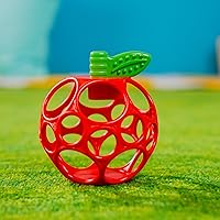 Vista 7 de Bright Starts Oball Easy Grasp - Juguete mordedor de manzana roja, Hold My Own Collection, sin BPA, unisex, recién nacido y más