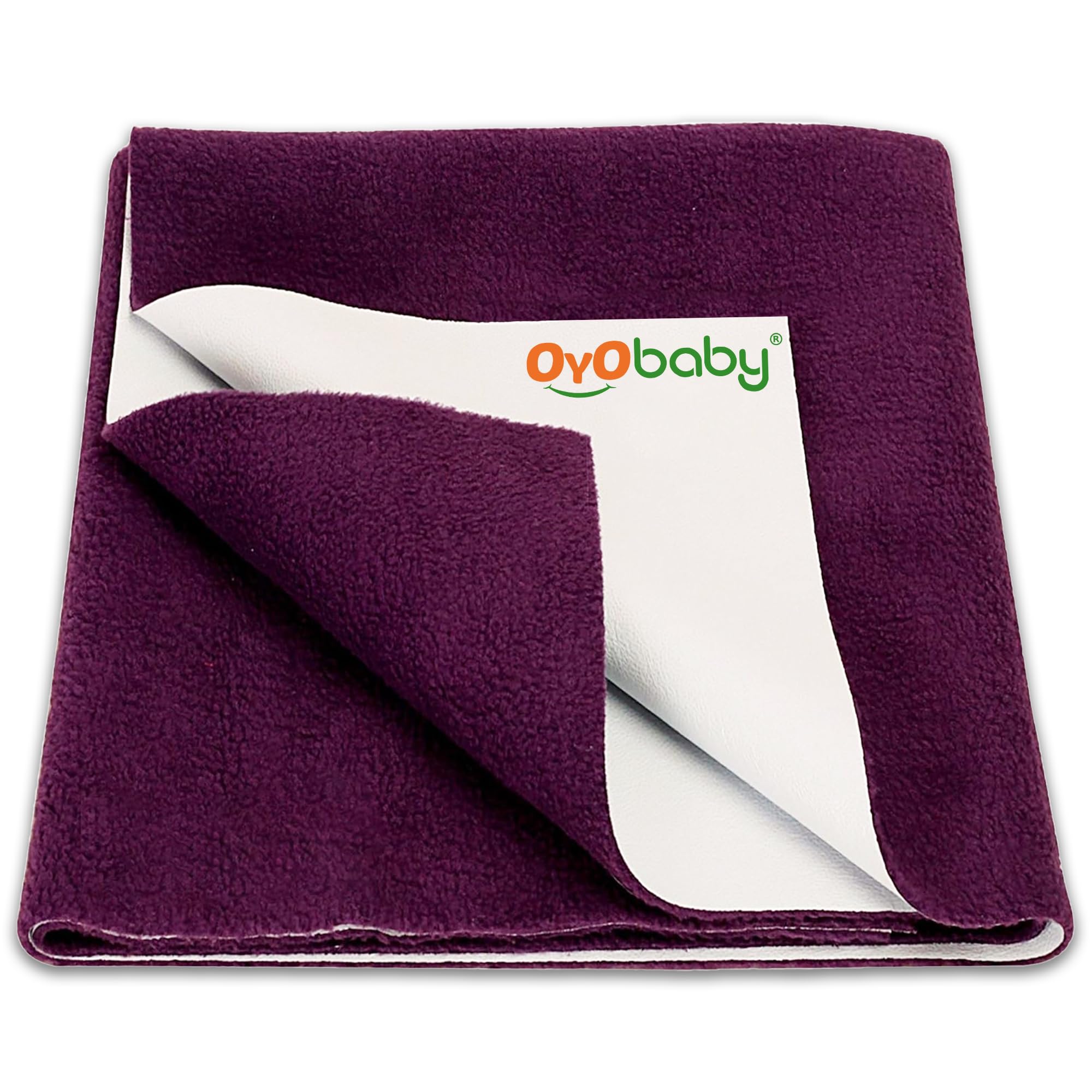Oyo Baby Quickly Dry Super Soft Waterproof and Reusable Mattress Protector, Large, Plum