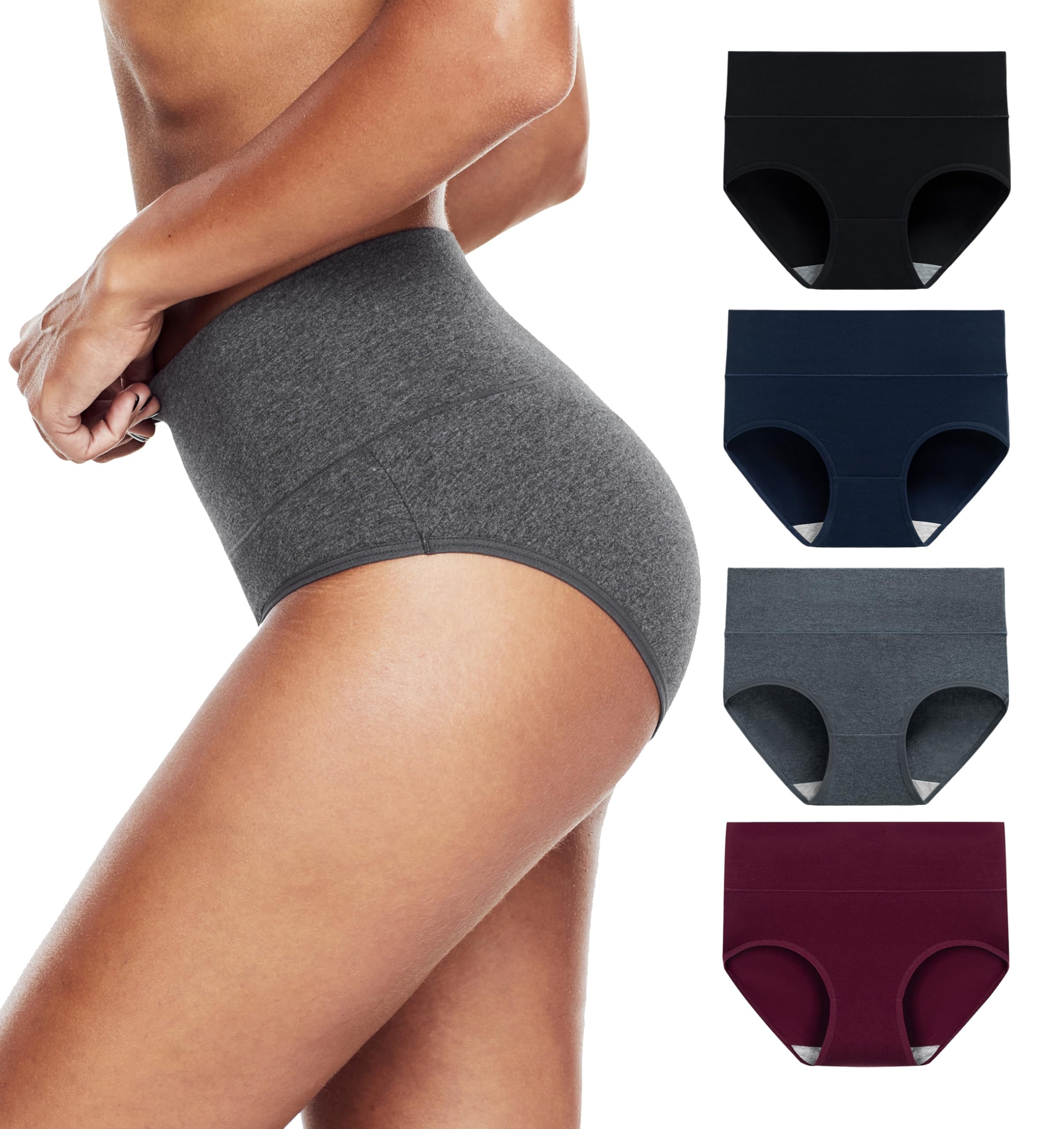 Womens Underwear High Waistd Panties Postpartum Cotton Full Briefs Multipack
