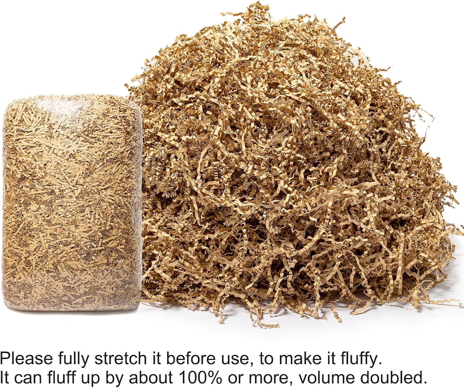 Mefleet 1 LB Crinkle Cut Paper Shred Filler Brown Crinkle Shredded Paper for Gift Box - Gift Basket Bag Filler - Kraft Grass Cushion Stuffing for Christmas Holiday Packaging Wrapping - Image 7