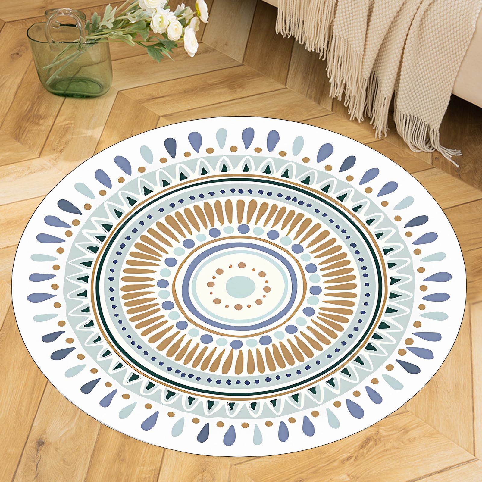 Tapis géométrique moderne pour chambre : créez un cocon de douceur vert