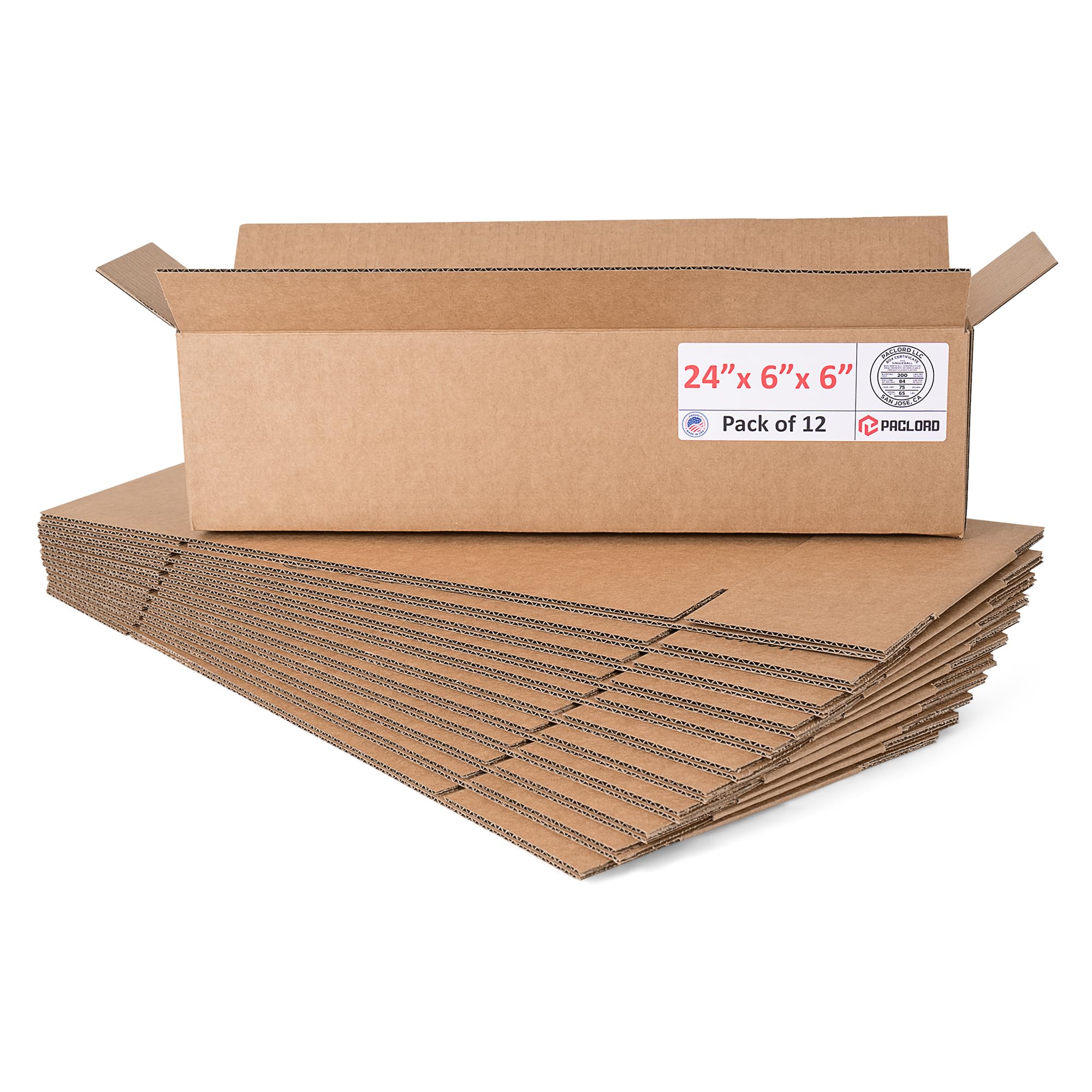 12 sztuk długich pudełek kartonowych 61 cm dł. x 15 cm szer. x 15 cm wys. – pudełka do pakowania wyprodukowane w USA do przeprowadzki, wysyłki lub przechowywania – USPS, UPS, zatwierdzone