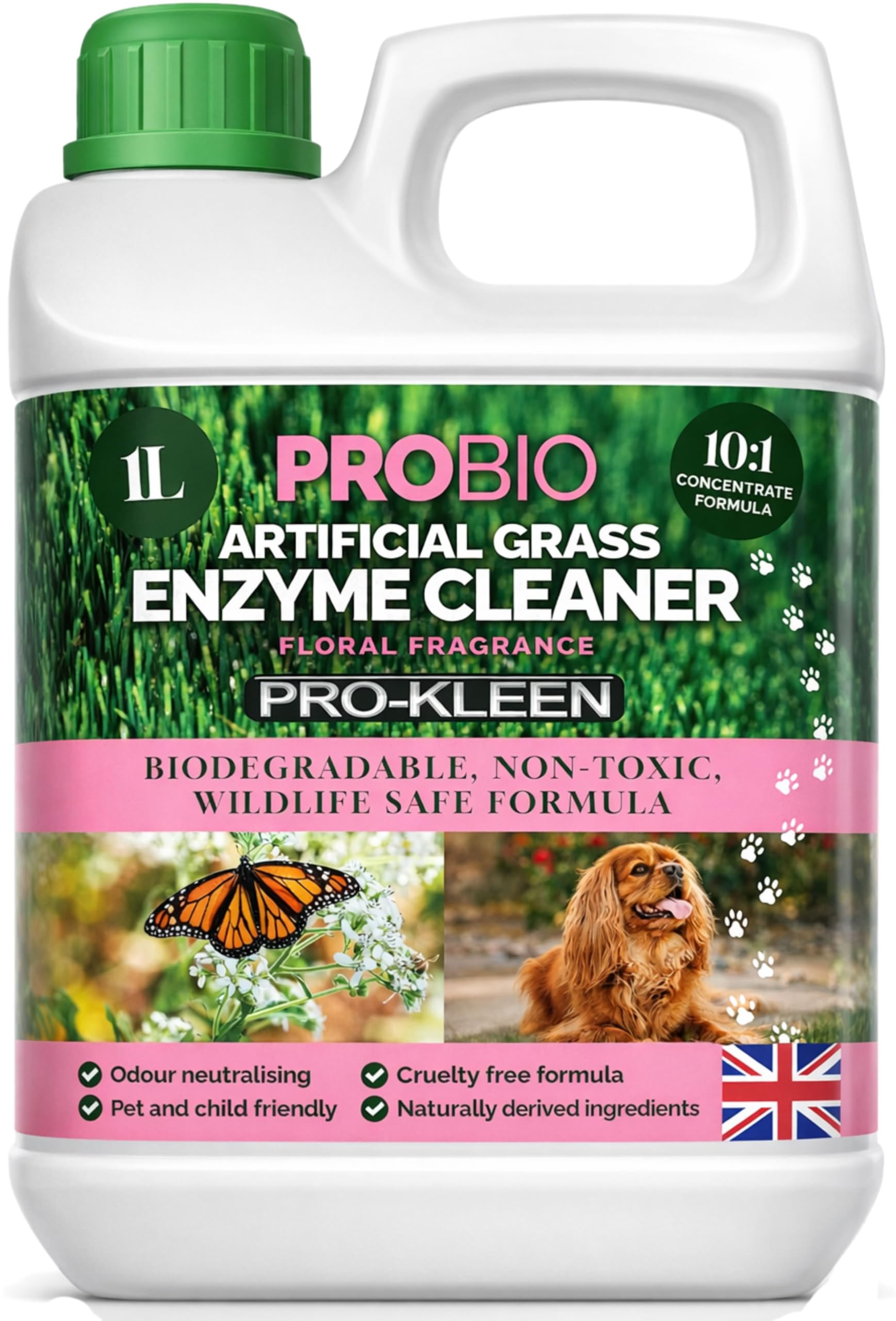 Pro-Kleen Probio Artificial Grass Cleaner Probiotic Based Deodoriser Odour Eliminator Floral 1L from B&Q