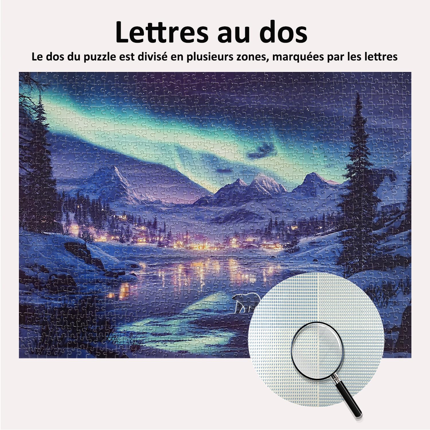 1000 Pieces Jigsaw Puzzles for Adults Northern Lights Polar Bear Puzzle Hard Difficult Challenging Puzzle for Teens 1000pc Nature Jigsaw Puzzles 70 x 50 cm - 5