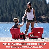 Vista 5 de ONIVA de Picnic Time, Ventura - Silla reclinable para estadio, azul marino, 38 x 20 x 4