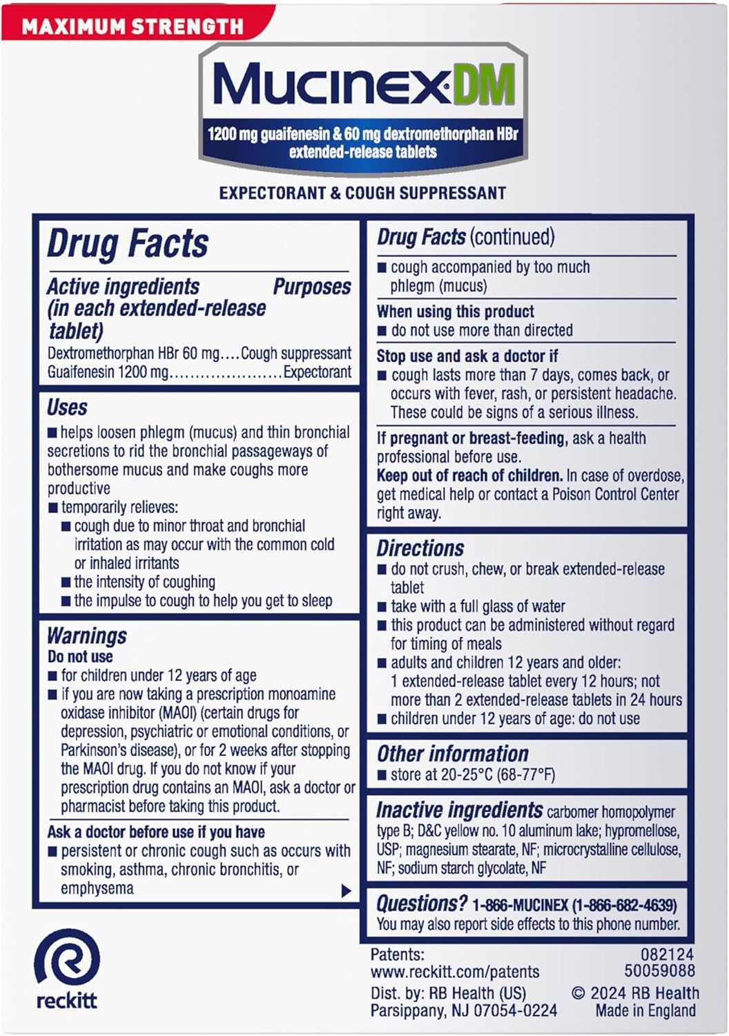 Best Cold & Cough Medicine - Mucinex DM 12Hr Maximum Strength Review