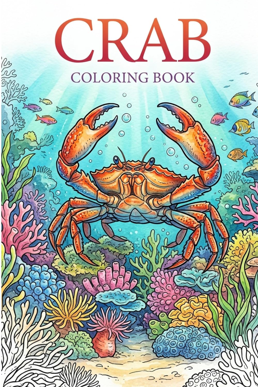 Crab Coloring Book : 25 Delightful Crabs to Color and Explore