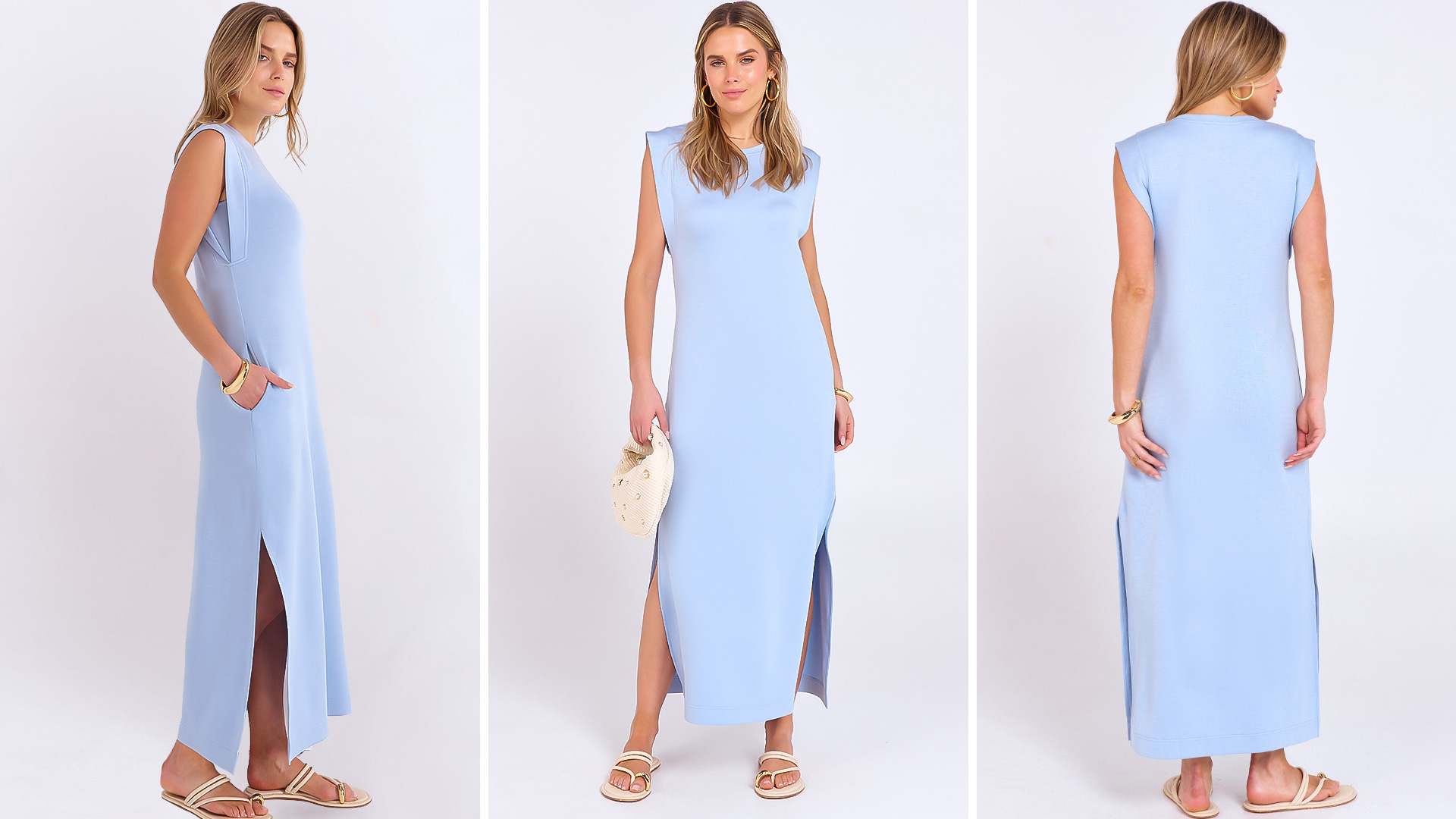 ANRABESS Women Summer Casual Sleeveless Maxi Dress 2026 Crewneck