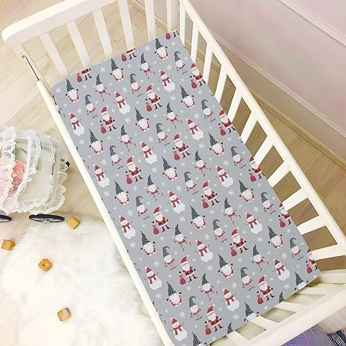 Miniatura 5 de Christmas Gnome Crib Sheets - Stretchy Fitted Crib Sheets for Boys Girls, Unisex Cozy Baby Crib Sheet 27 x 39 x 5 Inches