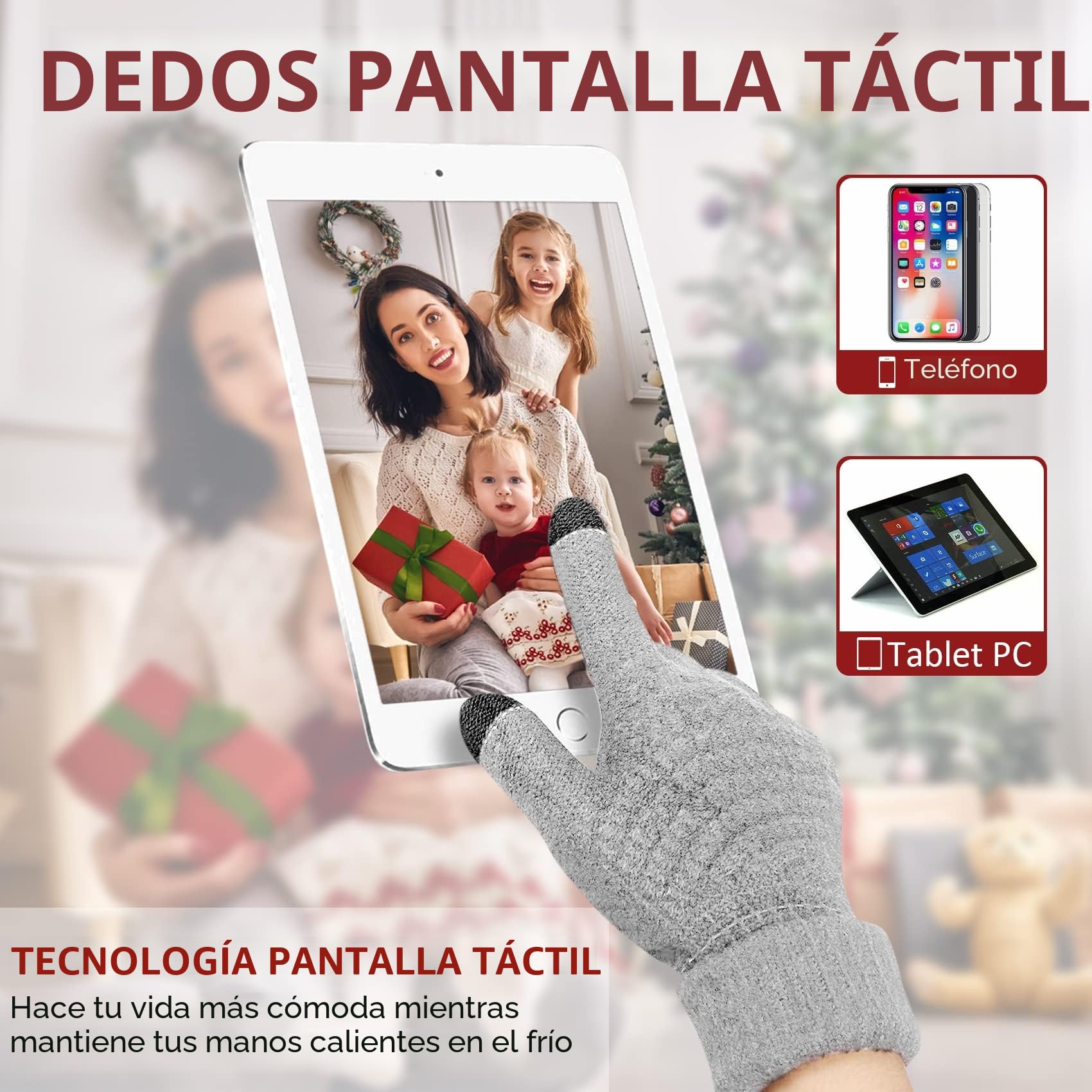 Conjunto Bufanda y Gorro y Guantes Mujer Antideslizantes Calcetines Mujer Gorro Invierno Mujer Invierno Regalos Navidad Mujer Orejeras Invierno Mujer Guantes Tactiles Mujer