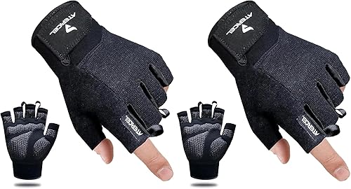 Miniatura 6 de ATERCEL Guantes de entrenamiento para hombres y mujeres, guantes de ejercicio para levantamiento de pesas, ciclismo, gimnasio, entrenamiento