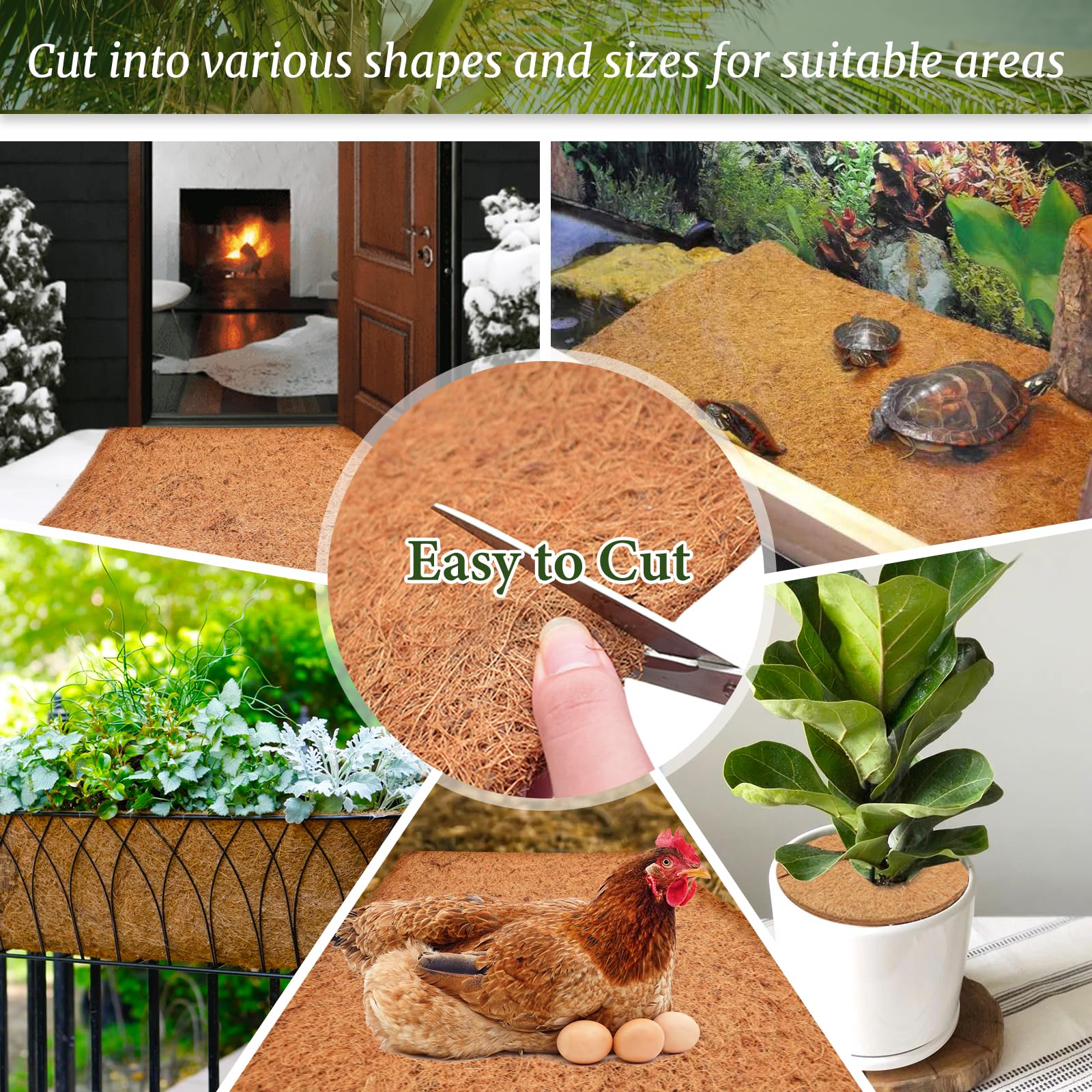 Tapis Coco La Cordeline Tapis En Naturel 40x100 Cm 900g/m² - Paillage Plante, Protection Contre Le Froid, Mauvaises Herbes, Tapis Reptile Terrarium, Marron Fibre De Coco