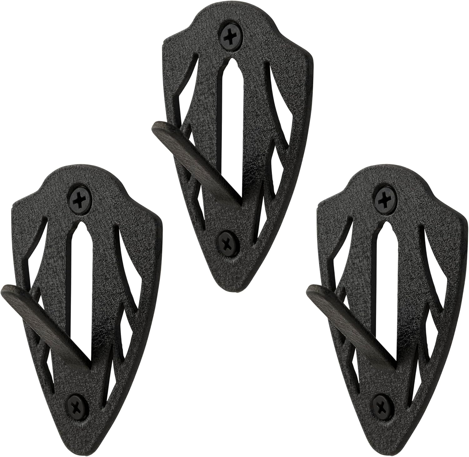 Allen Company EZ Mount Skull Peg Hook 3-Pack - Solid Steel European Skull Mount Hangers for Whitetail & Mule Deer - Low-Profile Trophy Display with Easy Wall Installation - Black