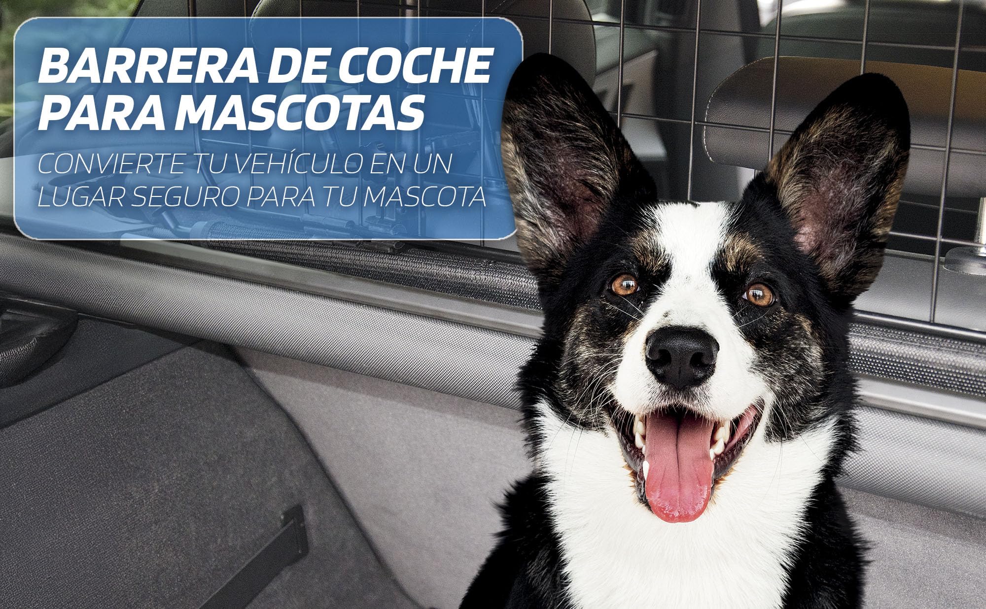 SUMEX S - Separatore metallico per cani, barriera di protezione per auto, per poggiatesta, installazione semplice, altezza e larghezza regolabili senza attrezzi