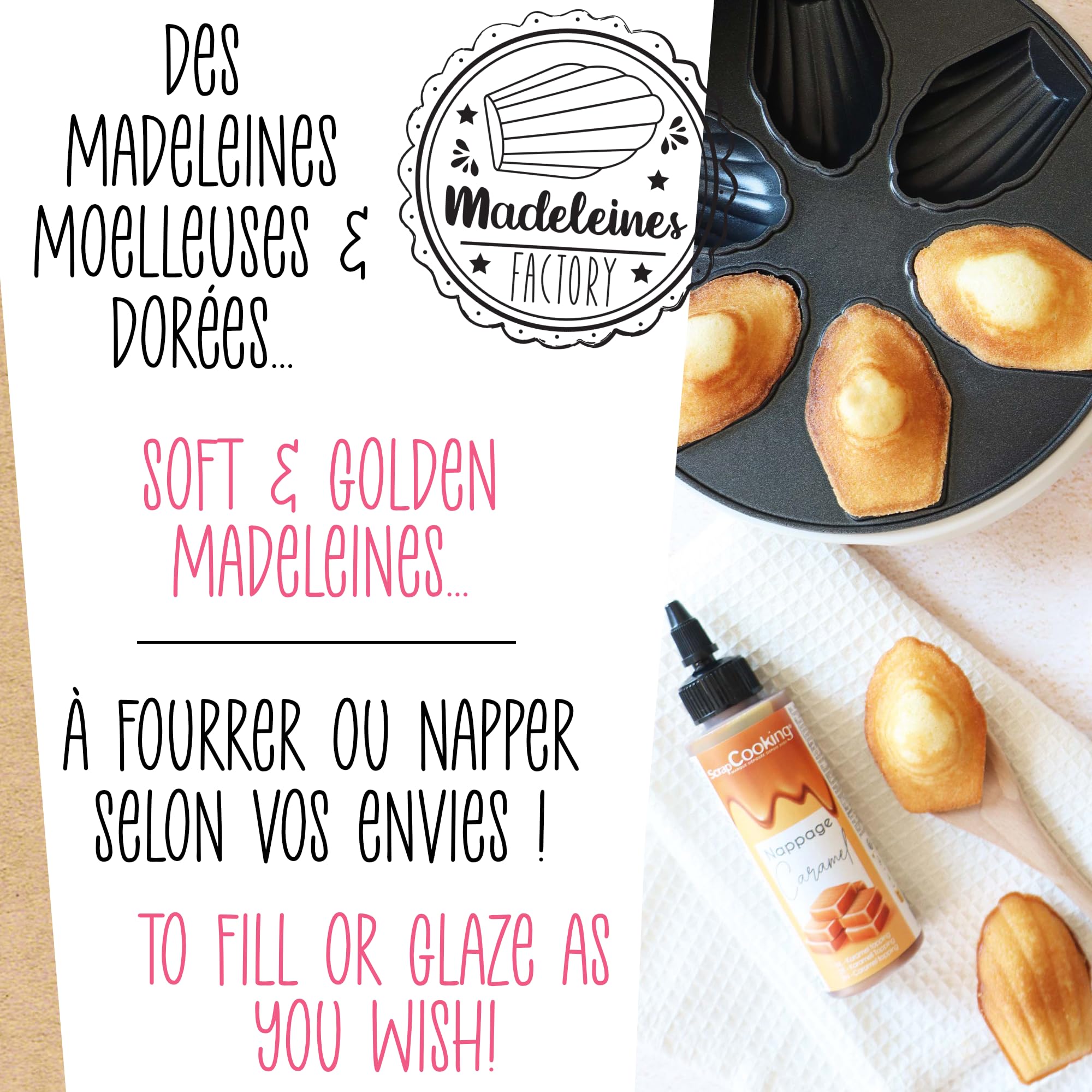 ScrapCooking - Madeleines Factory - Appareil pour Fabriquer ses Madeleine Maison - 3891, Blanc