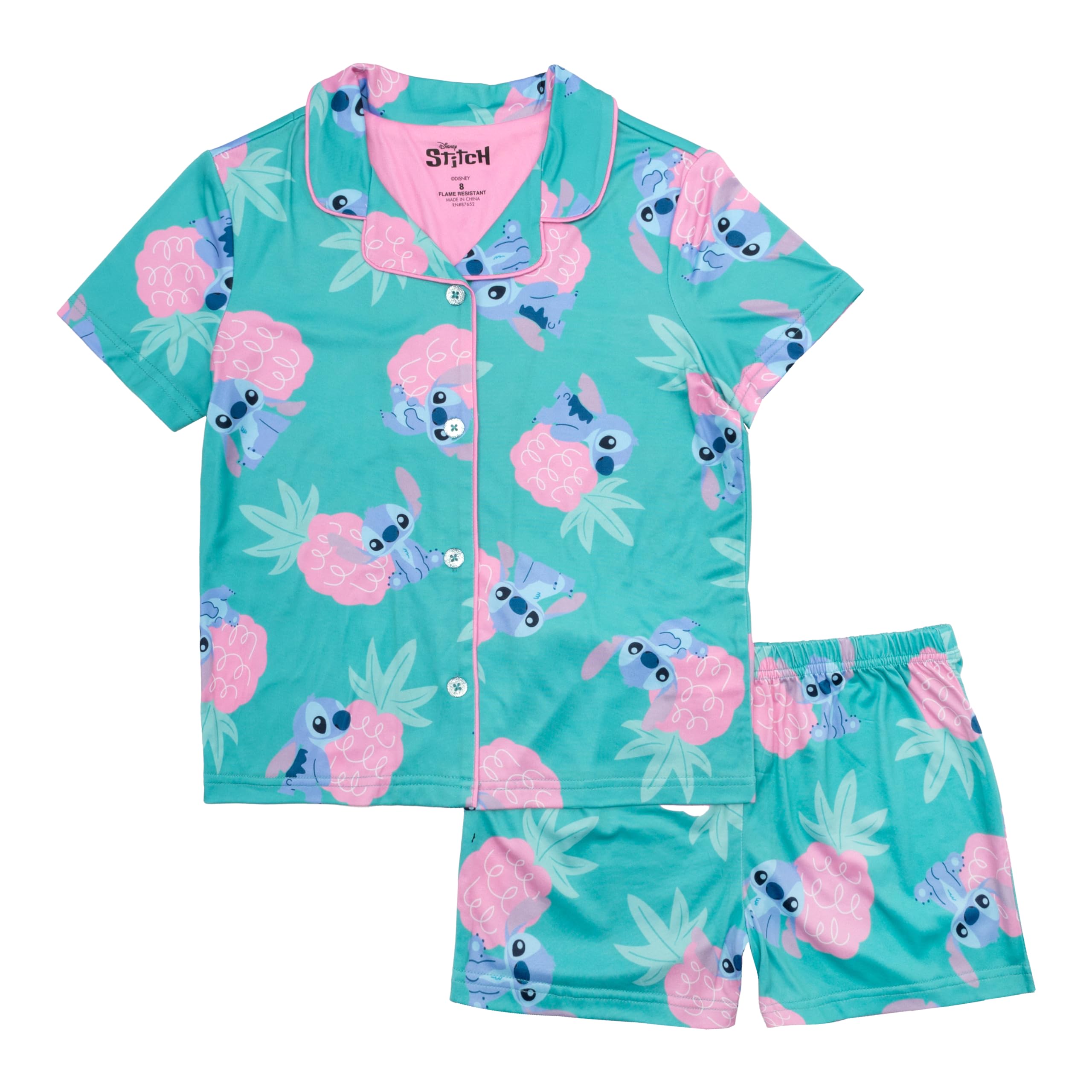 Disney Set di pigiama, 2 pezzi, set di pigiama, morbido e carino per bambini, set di pigiama, per bambine