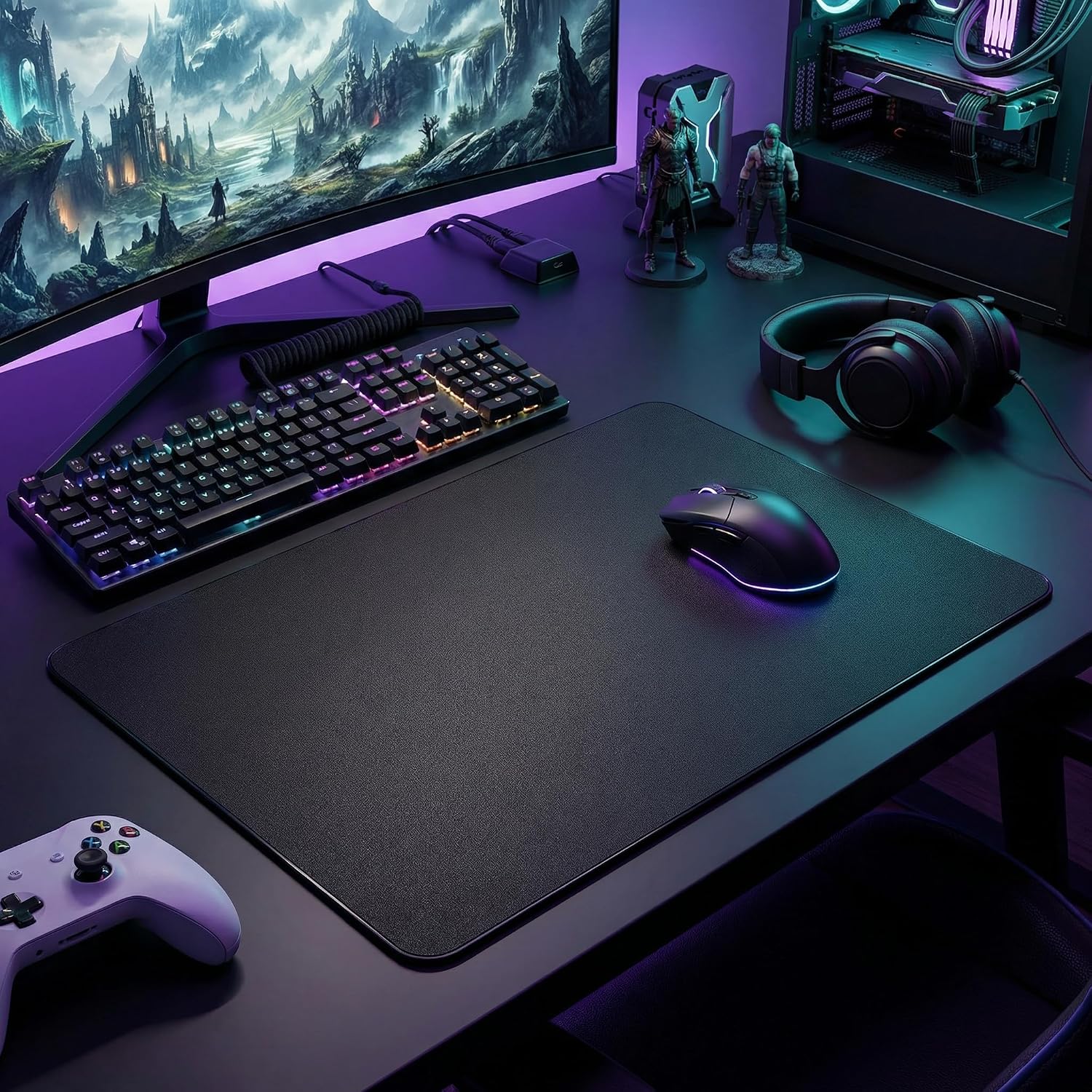 Tempered Glass Gaming Mousepad, 16x20 inch Black Tempered Glass Mousepad, Professional Esport MousePads, Durable Mouse Mat, Smooth Surface 4 81tjRTJIUTL. AC SL1500