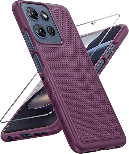 Miniatura 23 de FNTCASE Funda para Motorola Moto G-Power-5G-2024: funda protectora de doble capa resistente para teléfono celular a prueba de golpes con parte