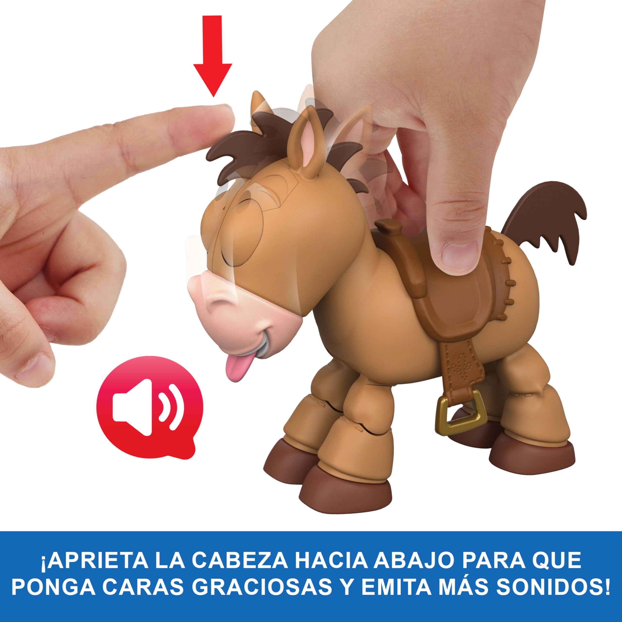 Mattel Disney y Pixar Toy Story 5 Lil'Partner Bullseye, Caballo | Figura articulada 18,8 cm, posiciones activadas por toque, sonidos, JKV48