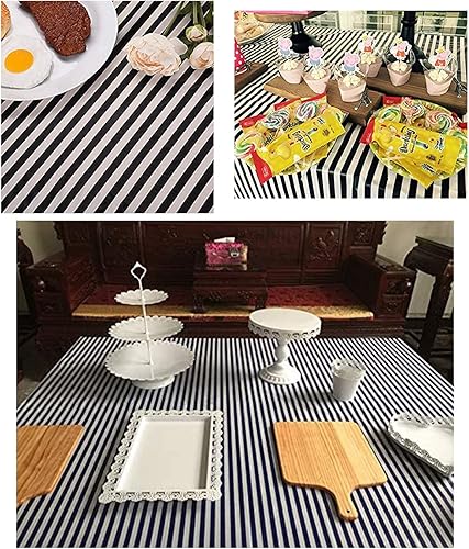 Miniatura 6 de 2 manteles de plástico para fiesta de pícnic, mantel rectangular de plástico de 54 x 108 pulgadas, para cocina, picnic, boda, fiesta de cumpleaños,