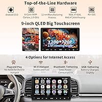Vista 3 de ATOTO S8 8-core 9inch QLED Double DIN Android Car Stereo, 4G y WiFi integrado, CarPlay inalámbrico y Android Auto, Bluetooth dual, 4G+32G, VSV