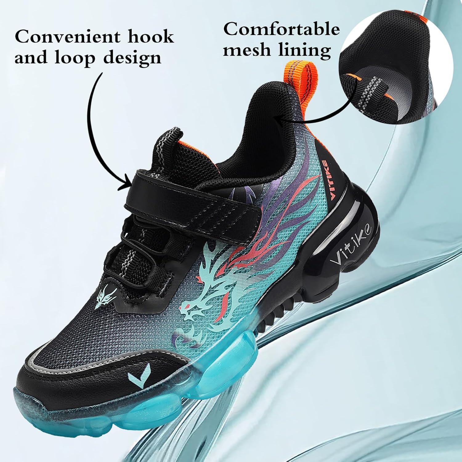 JMFCHI Kids Sneakers Boys Girls Tennis Running Shoes Outdoor Hiking Sneaker for Boys Athletic Breathable - Image 2