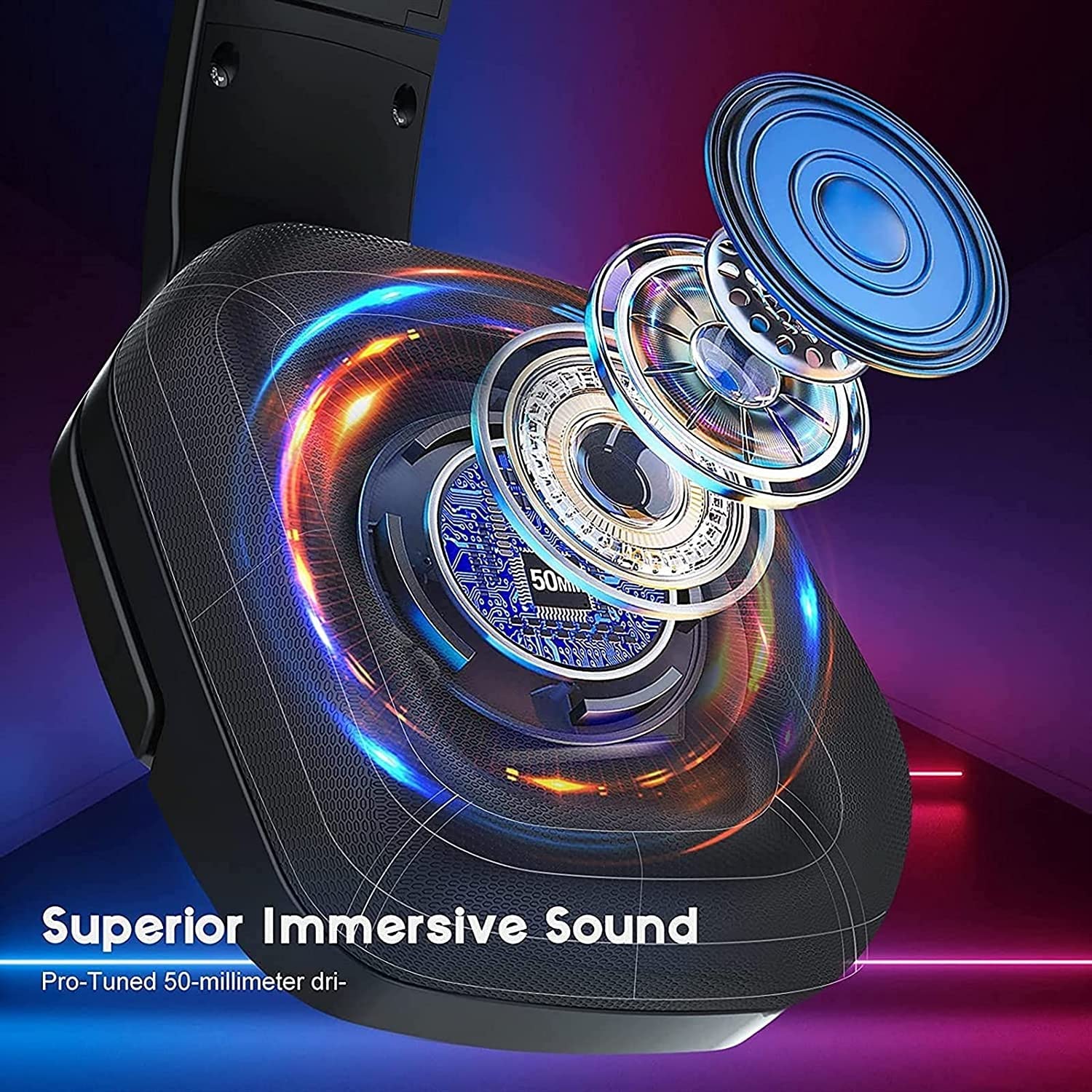 RajoNN Auriculares para Juegos PS4 Auriculares Xbox One con Sonido Envolvente 7.1, micrófono con cancelación de Ruido y luz LED, Compatible con Xbox One, PS3, PS4, PS5, PC